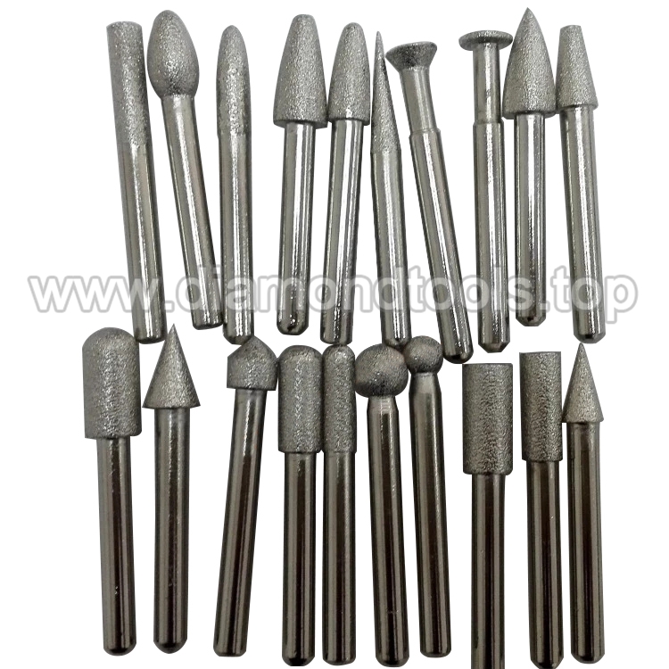 Best Quality Vacuum brazed Diamond Engraving Bits and Grinding Pin for marble stone used on CNC Machine