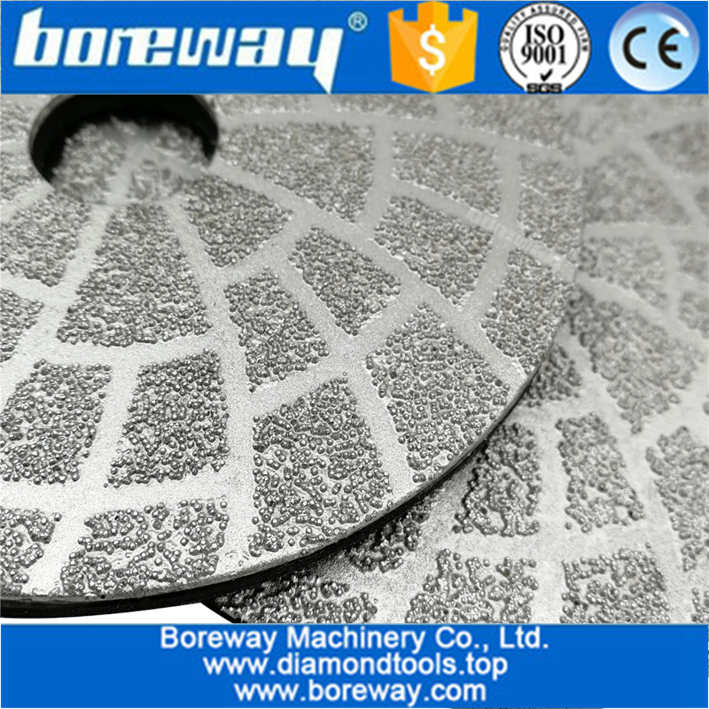 4inch 100mm Vacuum Brazed Diamond Grinding Disc Shaping Or Beveling Grinding Pad