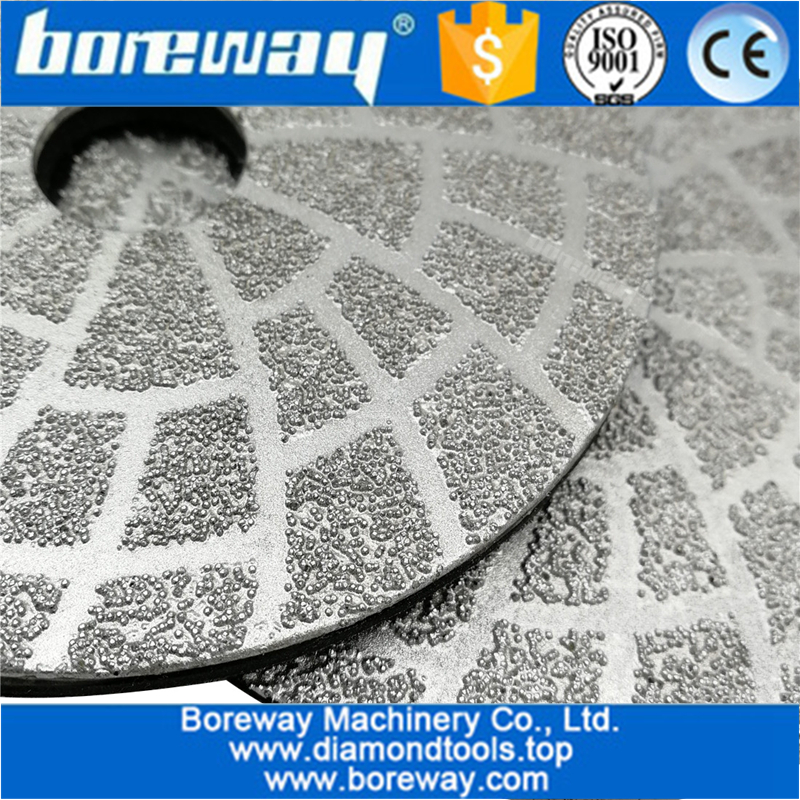 4inch 100mm Vacuum Brazed Diamond Grinding Disc Shaping Or Beveling Grinding Pad
