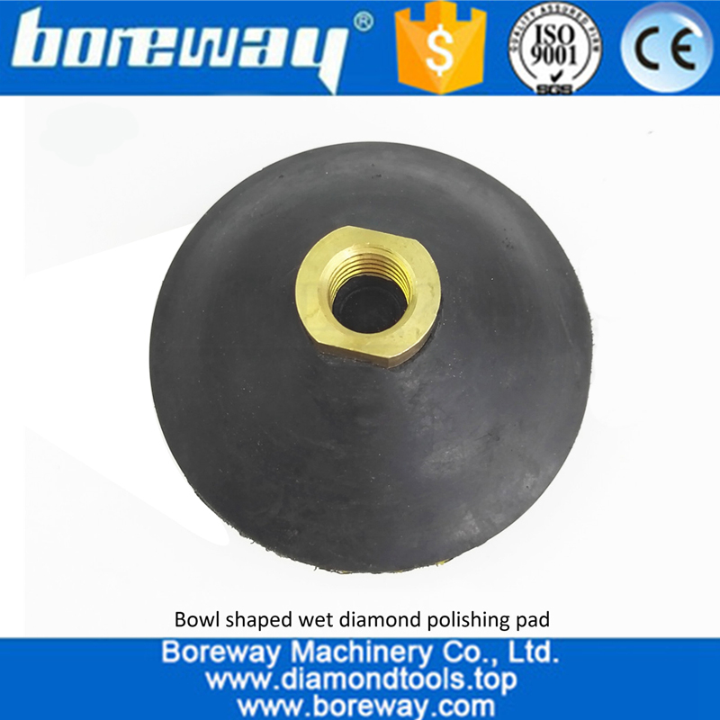 Convex Wet Use Marble Granite Diamond Polishing Pad with backer for polishing Concrete Quartz 03