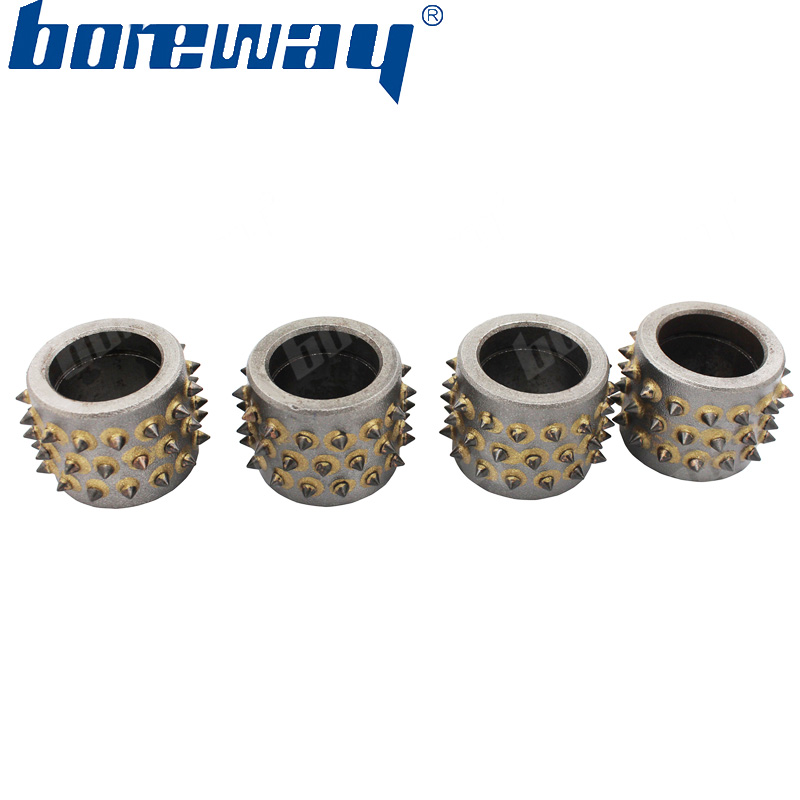45 Teeth Bush Hammer Roller without supportFactory Price Litchi Surface Alloy Abrasive Tool