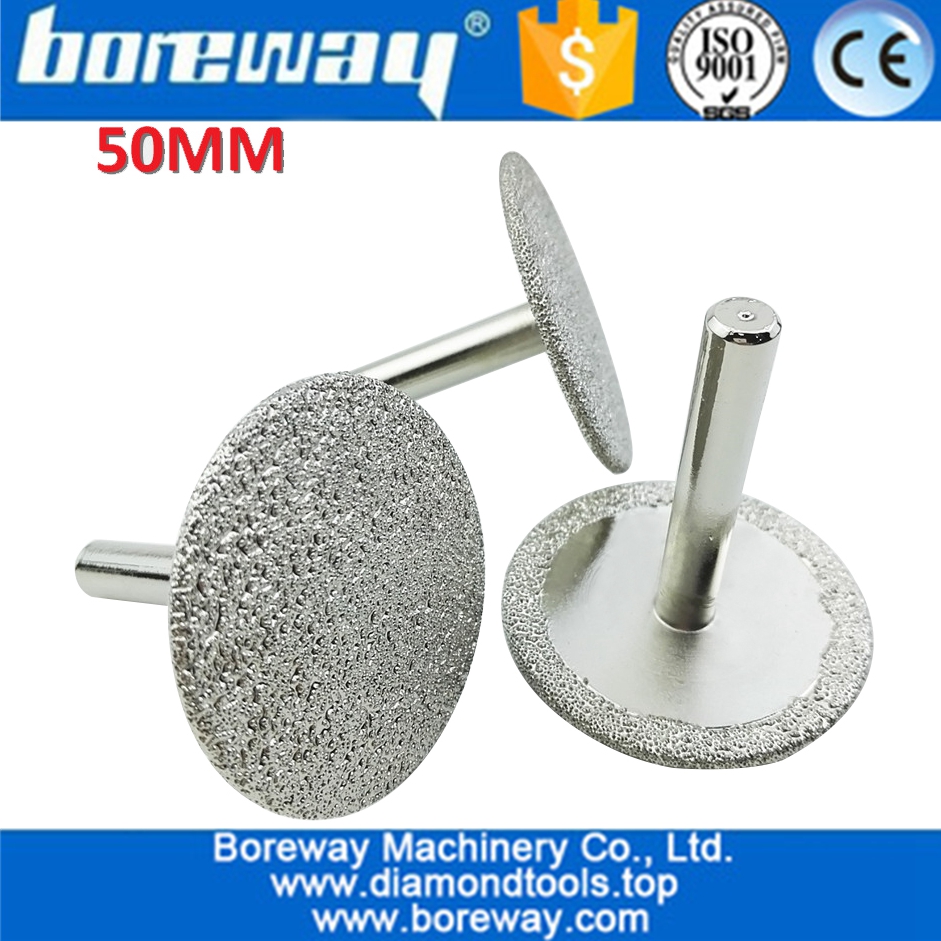 Dia. 50mm Vacuum Brazed Diamond Engraving Bits Cutter Rotary Burrs, Stone Diamond Carving Bits