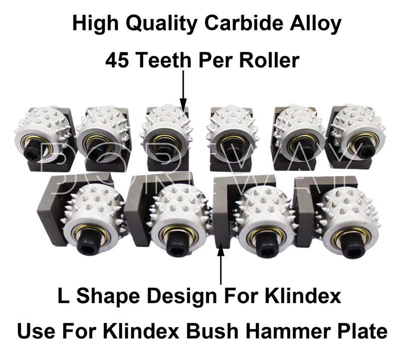 Klindex Rotary Bush Hammer Roller For Concrete Finish Manufacturer