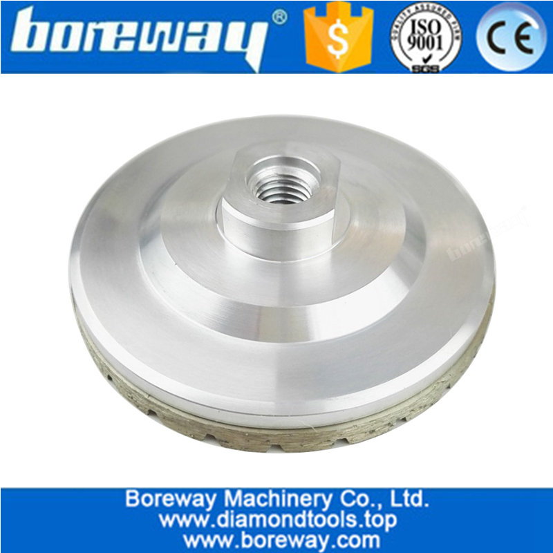 High quality flat turbo Aluminium base diamond grinding cup wheel for stone