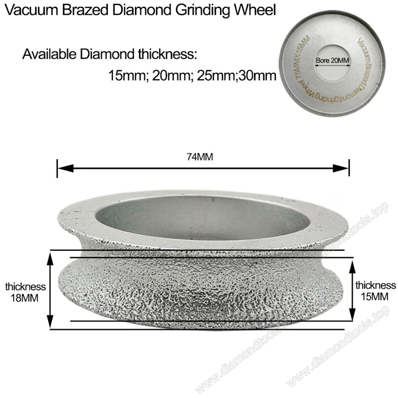 Vacuum Brazed Diamond hand profile wheel Diamond Grinding Cup Wheel