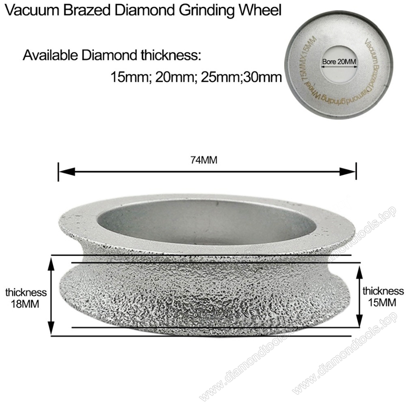 Vacuum Brazed Diamond hand profile wheel Diamond Grinding Cup Wheel