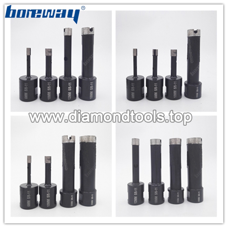 4Pcs Welded Diamond Drill Core Bits with 5/8-11 Thread for Drilling hard granite marble -4