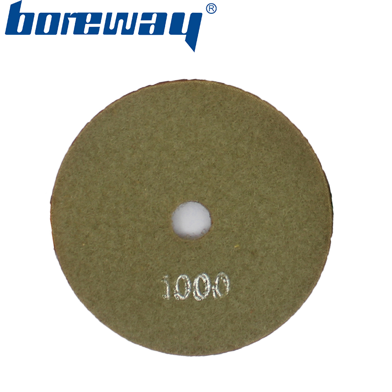 4inch 100mm 7 steps brown square type wet use diamond polishing pads for stone ceramic concrete