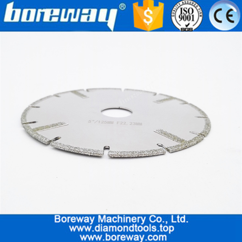 Electroplated reinforced diamond cutting disc 5 inches marble blade