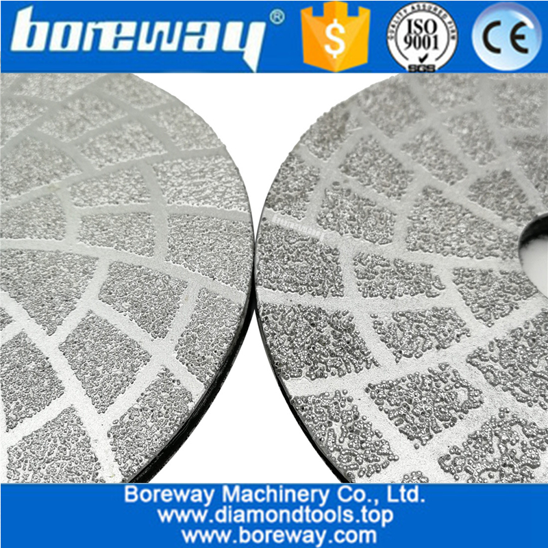 4inch 100mm Vacuum Brazed Diamond Grinding Disc Shaping Or Beveling Grinding Pad