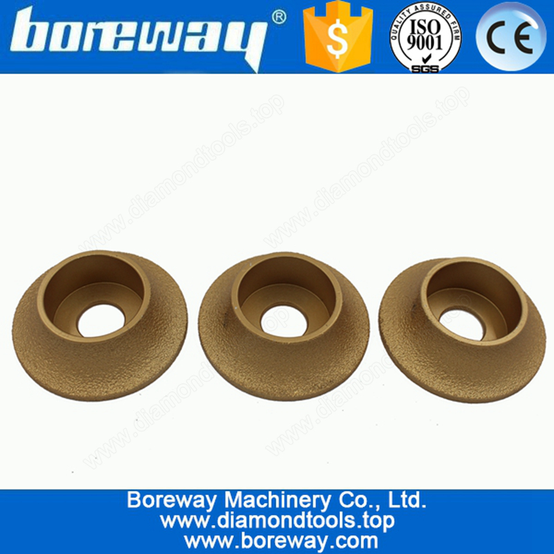 D75x20Tx20H B shape 1/4 Round Vacuum Brazed Diamond Grinding Wheel