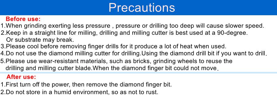 diamond finger bits for granite hole grinding