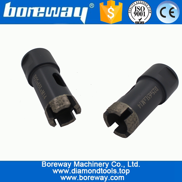 D25x65LxM14 Water Use Diamond Core Hole Drill Bit For Marble
