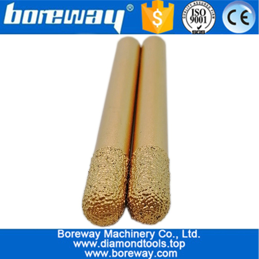 CNC Tool Vacuum Brazed Diamond Carving Bits Ball End 10/20mm Striaght Diamond Burrs