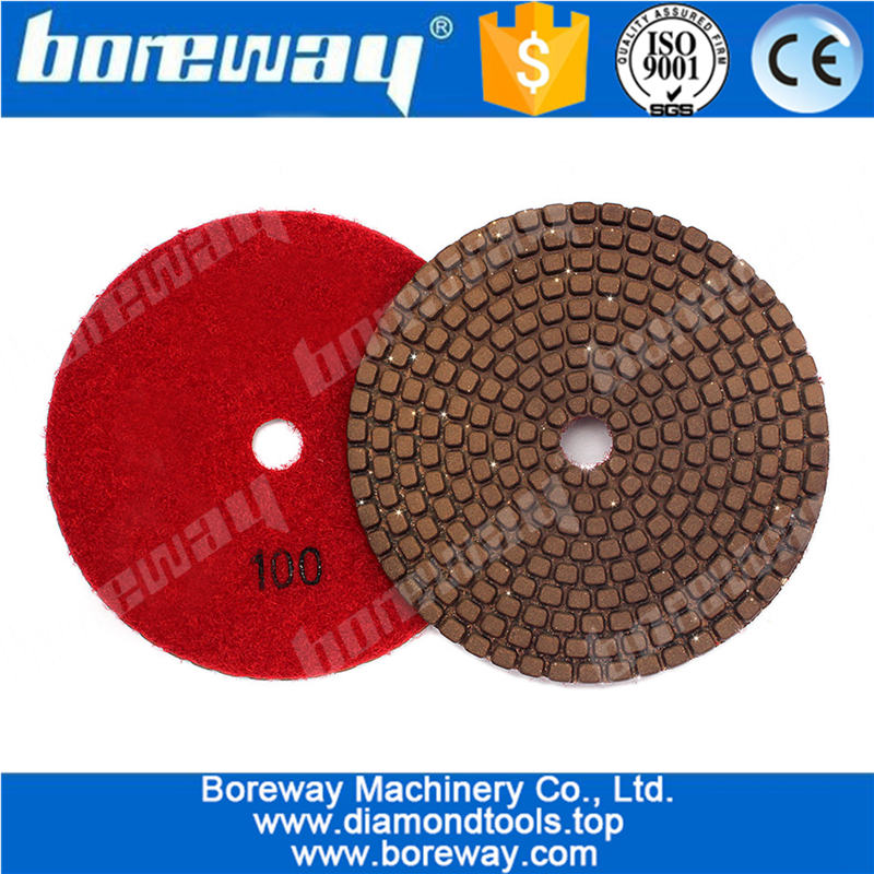 4inch Diamond Metal Polishing Pads Copper Particles For Grinding Polishing Stone