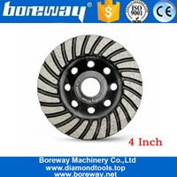 4 Inch Diamond Turbo Row Grinding Cup Wheel