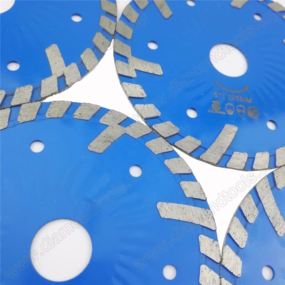 Diamond saw blade Hot pressed Diamond Wave Turbo Blade with Slant Protection Teeth
