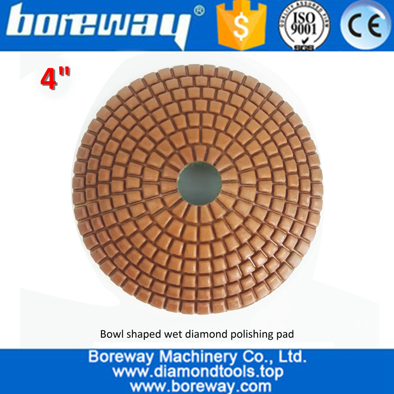 bowl shaped sanding disc with rubber backer M14 thread for granite marble tile 01