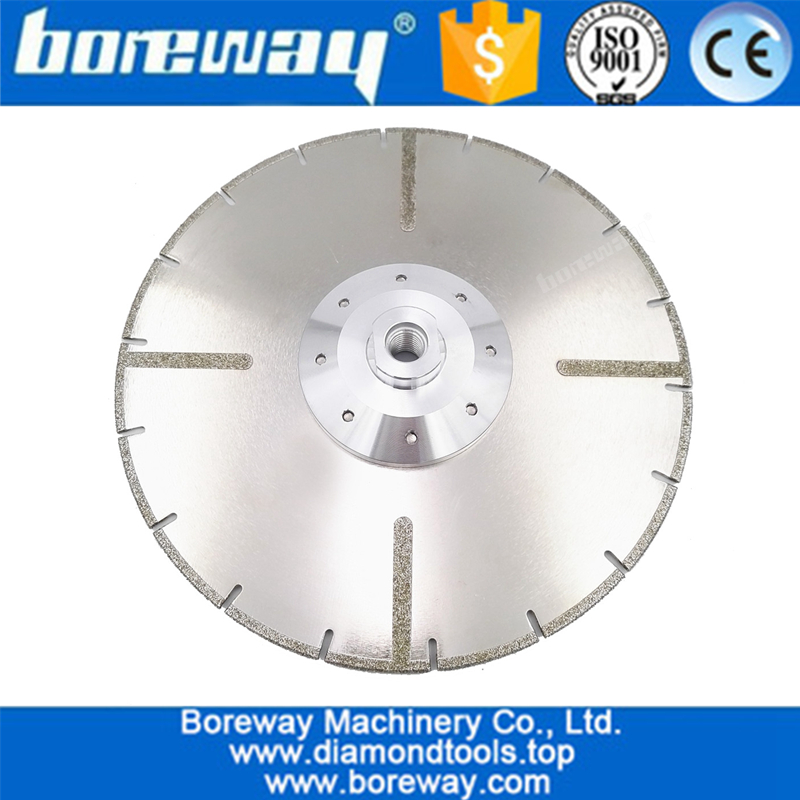 Electroplated diamond cutting blade 22.23MM or M14 flange with protection reinforced diamond disc with flange
