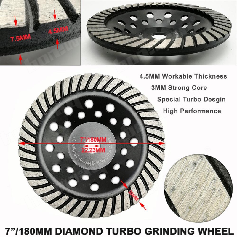 7inch Diamond Turbo Row Grinding Cup Wheel 