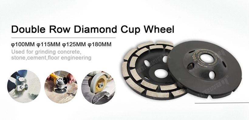 5 Inch Double Row Diamond Grinding Wheel