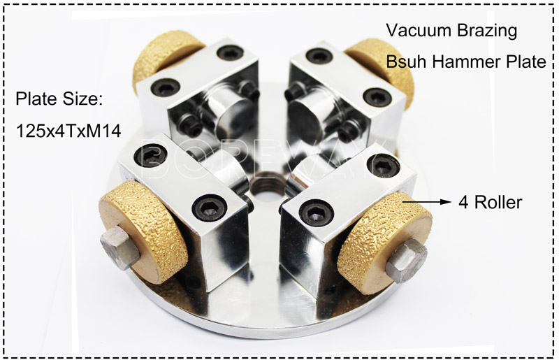 125 Vacuum Brazing Single Layer Rotary Bush Hammer Plate For Portable Machine 022