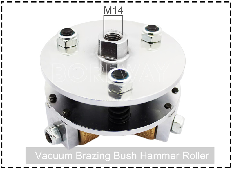5 inch Double Layer Vacuum Brazing Bush Hammer Plate For Hand Held Machine 99