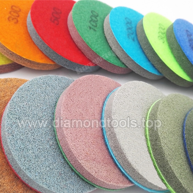 4inch 100MM Sponge Diamond Polishing Pads for granite marble artificial Stone 3