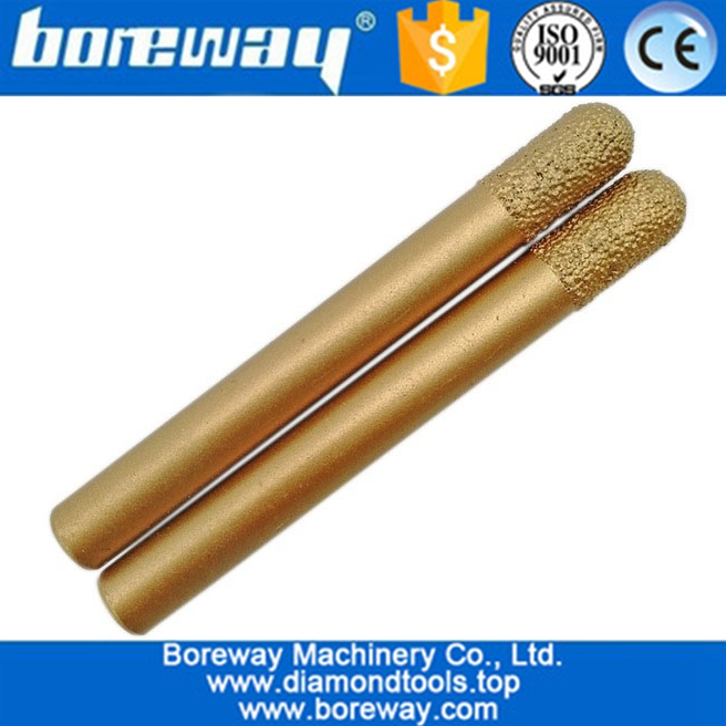 CNC Tool Vacuum Brazed Diamond Carving Bits Ball End 10/20mm Striaght Diamond Burrs