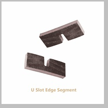 Hot Pressed U Slot Diamond Segment for Edge Cutting