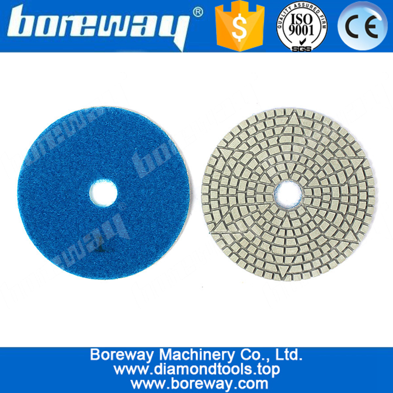 3 Step 4 Inch diamond polishing pad For  Flexible Grinding Stone Marble Granite