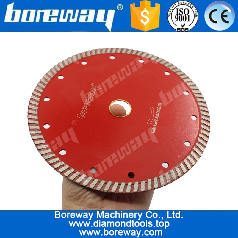 D180x2.6x10x22.23mm Brick Cutting Disc Turbo Wave Segment For Granite Slab