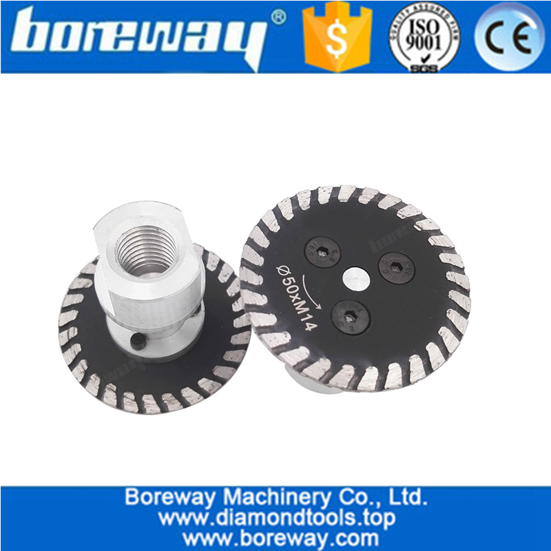 Hot pressed mini diamond blade cutting granite marble disc wheel with removable M14 long flange