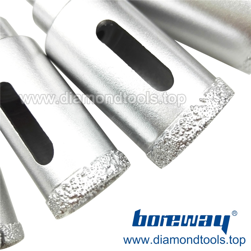 Vacuum Brazed Diamond Drill Core Bits 4Pcs Hole saws with a plastic Positioner Sucker 03