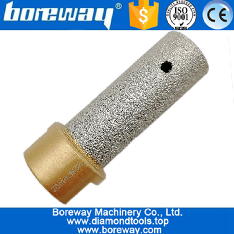 Dia. 20mm Vacuum Brazed Diamond Finger Bits With M14 Thread Enlarge shape round bevel existing holes