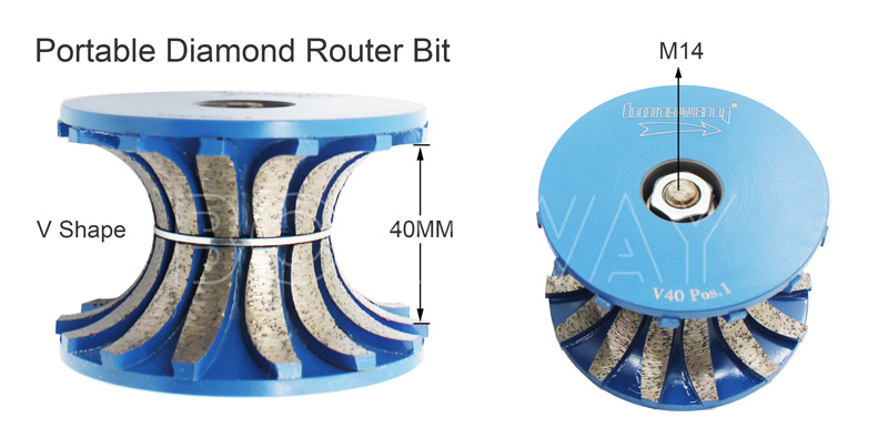 V40 Diamond Segment Router Bit Milling Wheel For Suppliers For Manufacturer