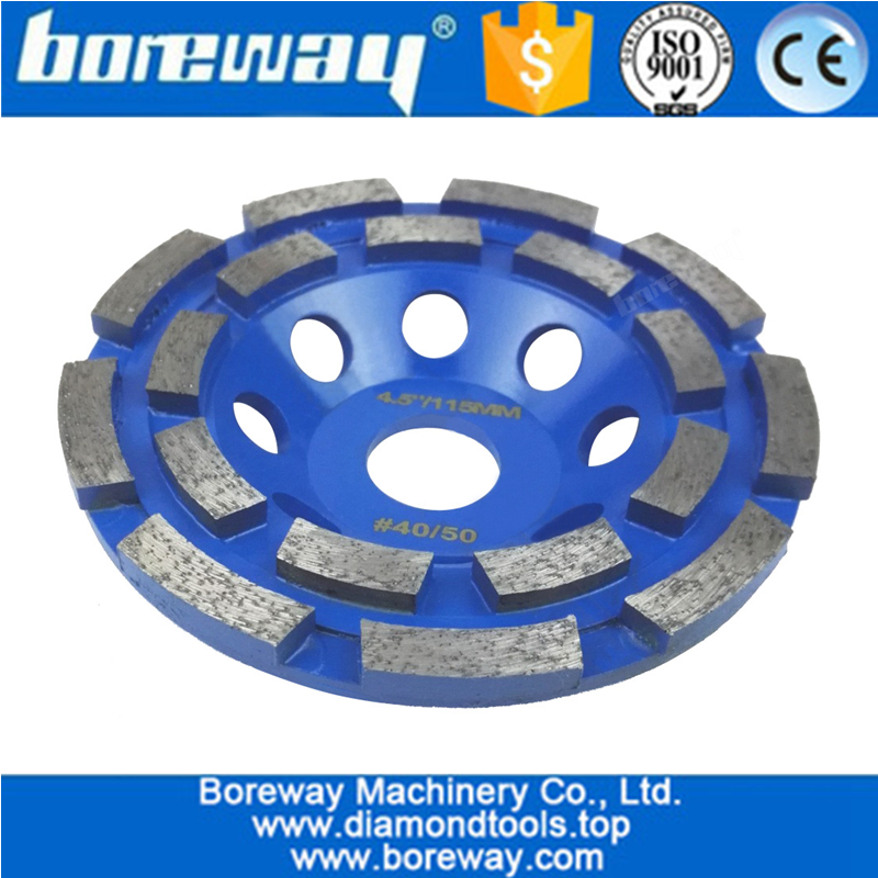 Double Row Segmented Diamond Cup wheel supply double row surface grinding wheel