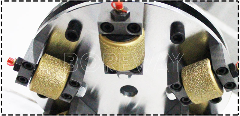 300mm Double Layer Bush Hammer Plate With 6 Grinding Roller 3