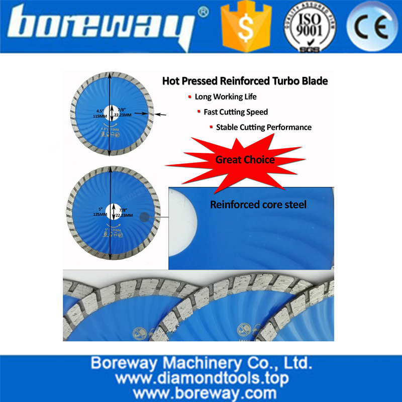 Hot pressed Diamond Waved Turbo Blade Diamond Saw Blade Cutting disc