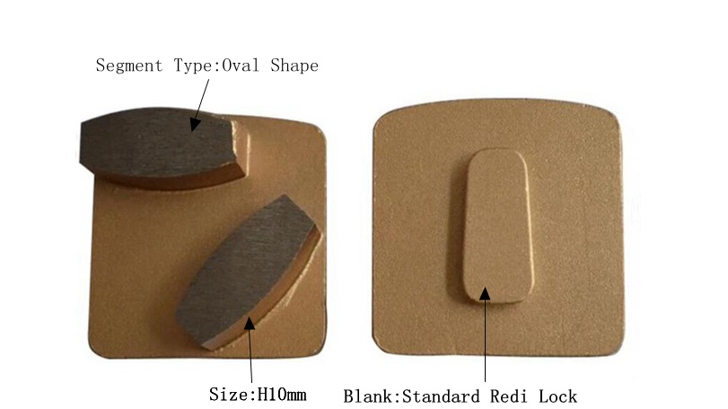 Redi-Lock Metal Diamond Grinding Polishing Shoe