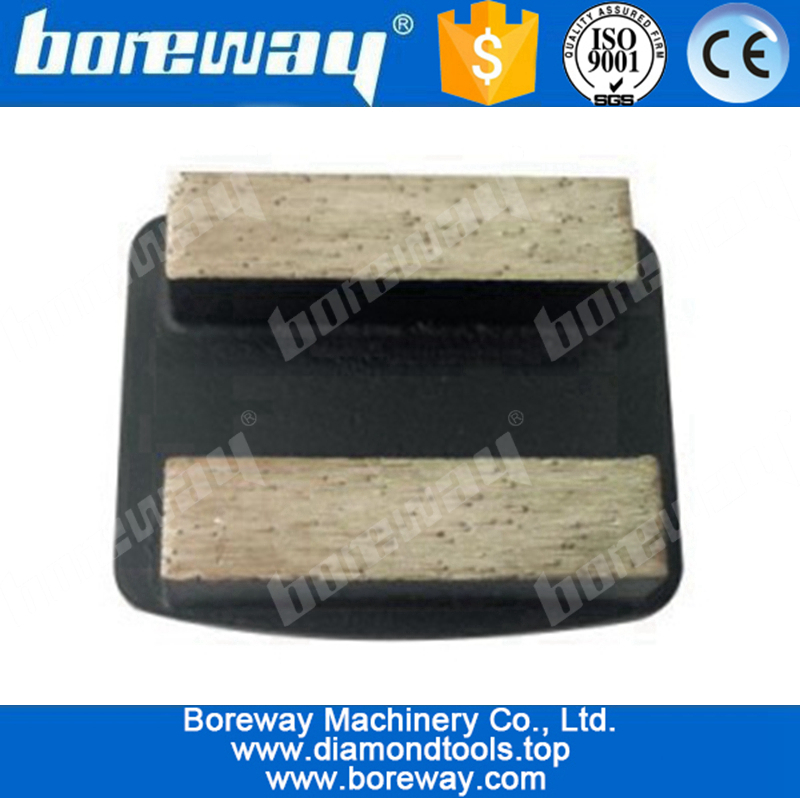 2 rectangle diamond segments grinding block with redi-lock for husqvarna floor grinding machines