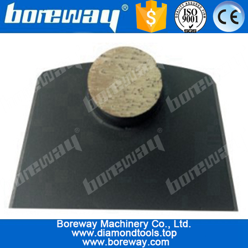 1 round diamond concrete floor grinding segment with flat-plug