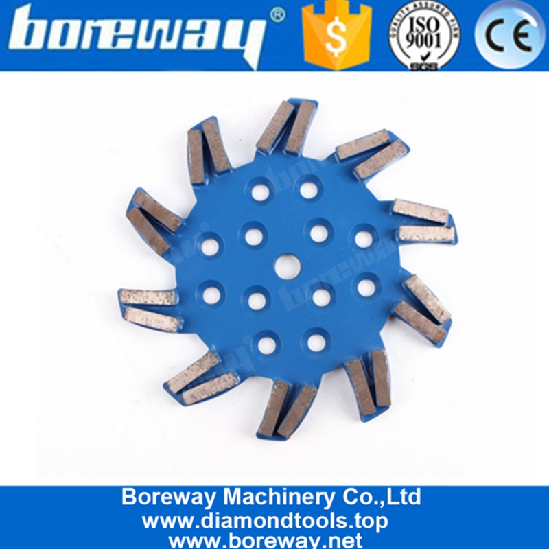 10-дюймовый 20-сегментный металлический склеенный алмазный шлифовальный диск для бетонного пола Terrazzo