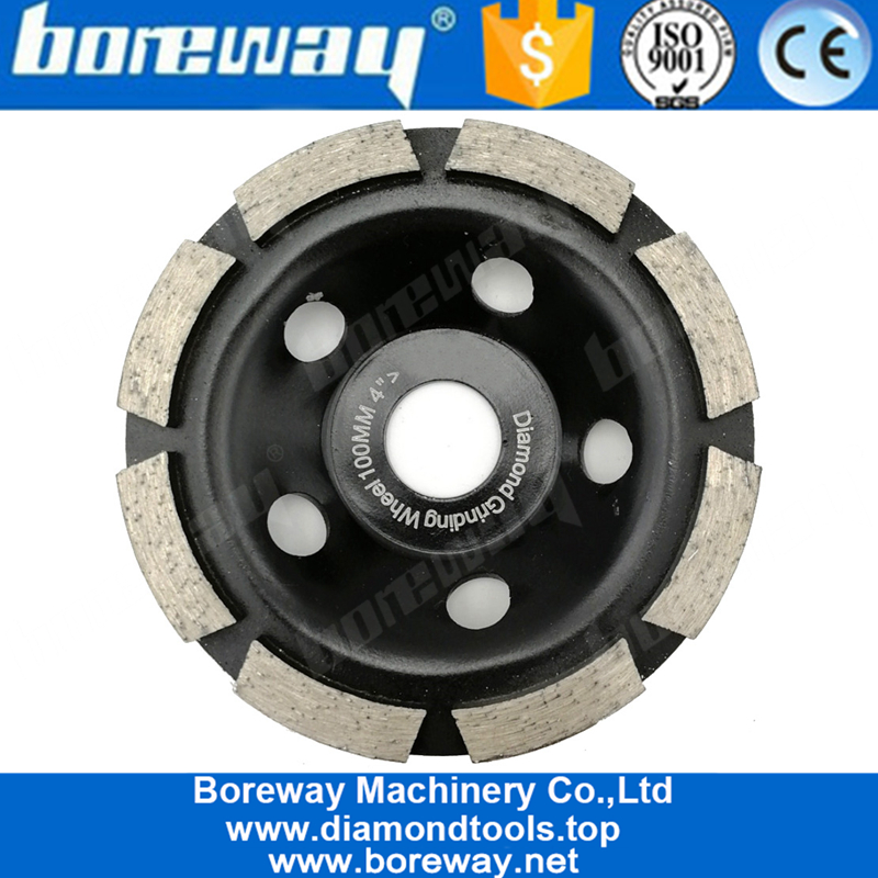 100MM 4 Inch Diamond Single Row Grinding Cup Wheel For Construction Material Grinding Disc