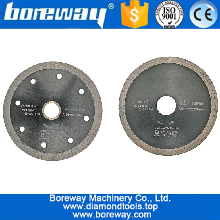 105mm or 115mm Hot pressed Thin Continuous Rim Diamond Cutting Disc for Ceramic tile porcelain tile from Diamond saw Blades