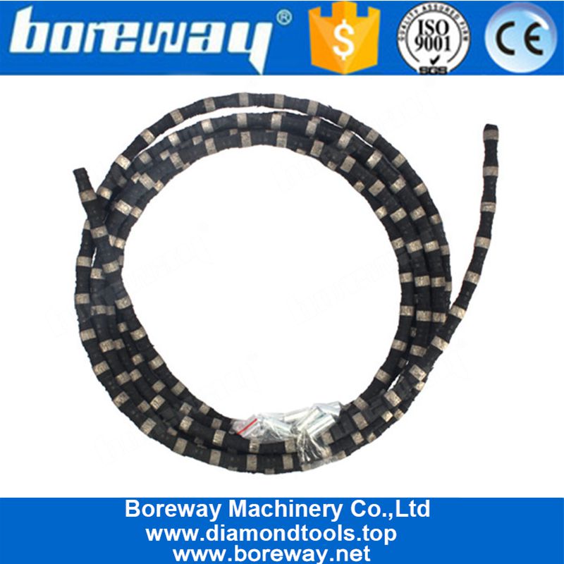 11mm 고무 다이아몬드 철사는 돌 구체적인 단면도 및 Squaring 절단을 위해 보았습니다