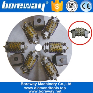 Ruota a martelli da 12 pollici 6 rulli Bush per la rettifica di pavimenti