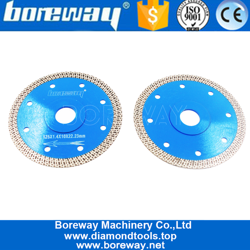 セラミックタイルを切断するための125mmダイヤモンドメッシュターボ磁器ぬれた刃