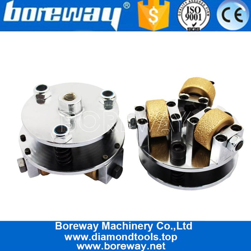 125mm Double Layer Vacuum Brazing Bush Hammer Plate For Concrete Finish