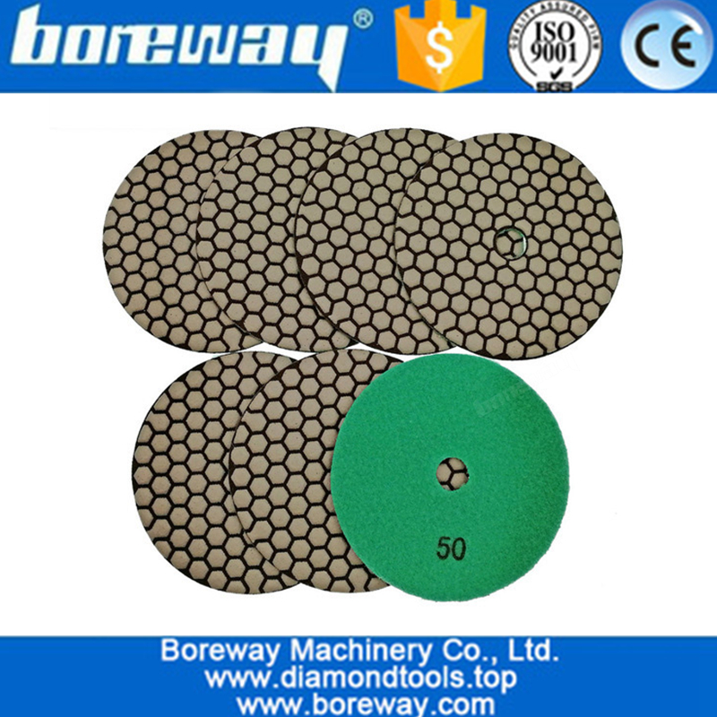 125mm树脂粘合剂金刚石柔性抛光垫50＃花岗岩大理石陶瓷研磨干燥砂光机抛光盘